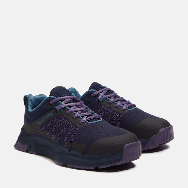 Women's XR-1 Dynamic Natural Fit Alloy Toe Work Sneaker / Blue Ripstop/Purple