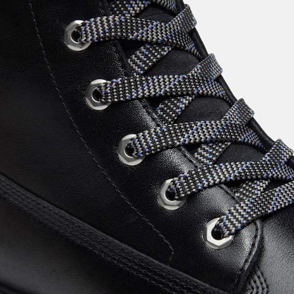 Women's Stone Street Platform Mid Boot / Black Full-Grain