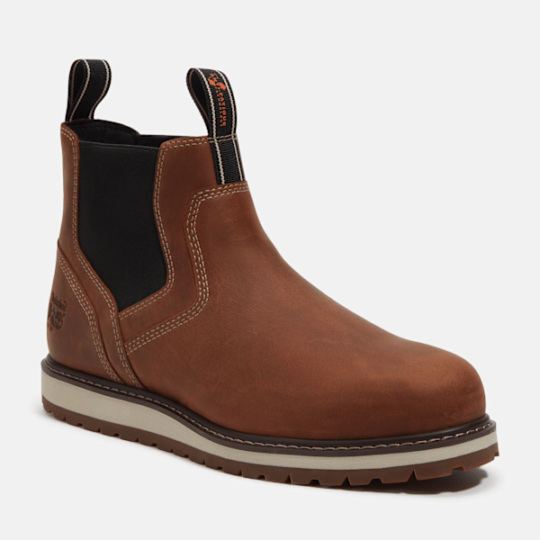 Men's Irvine Chelsea Soft Toe Work Boot / Medium Brown Full-Grain