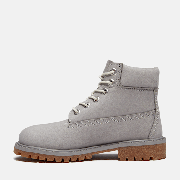 Junior Timberland® Premium 6-Inch Waterproof Boot / Medium Grey Nubuck