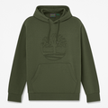 Men's Wareham Tree Logo Patch Hoodie / Dark Green