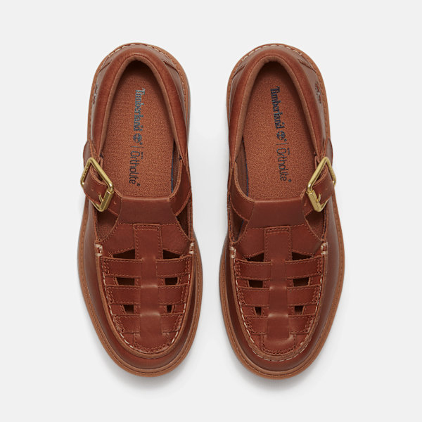 Women's Stone Street Platform Buckle Shoe / Rust Full-Grain