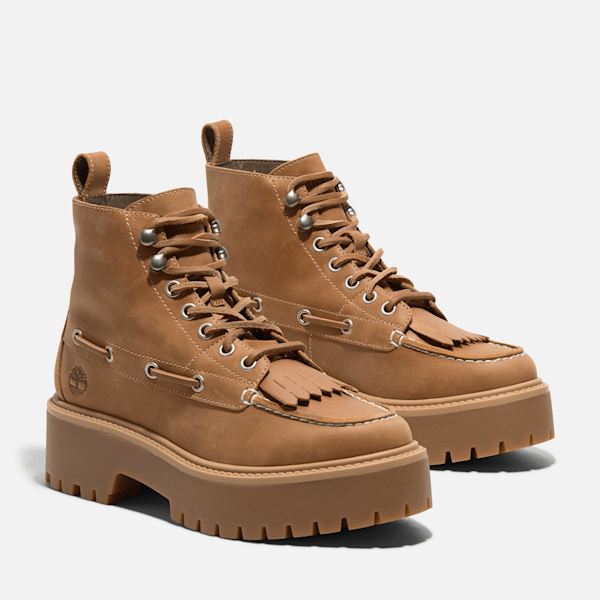 Women’s Stone Street Platform Kiltie Boot / Wheat Full-Grain