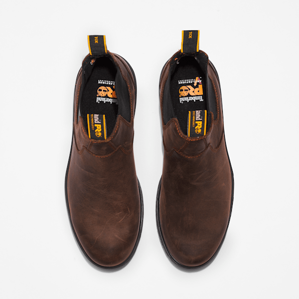 Men's Timberland PRO® Nashoba Soft-Toe Slip-On Work Boot / Brown