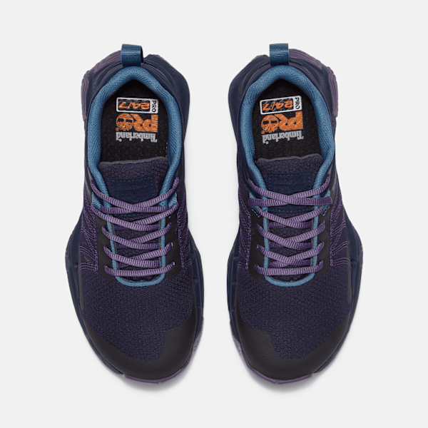 Women's XR-1 Dynamic Natural Fit Alloy Toe Work Sneaker / Blue Ripstop/Purple