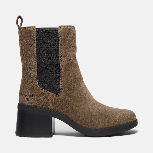 Women's Bellevaux Chelsea Boot / Dark Brown Suede/Black