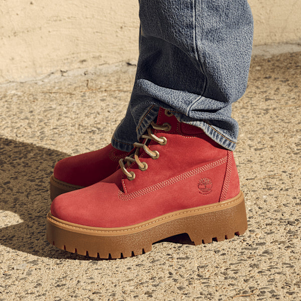 Women's Stone Street 6-Inch Waterproof Platform Boot / Red Nubuck