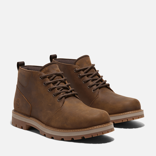 Men's Britton Road Mid Waterproof Chukka Boot / Rust Full-Grain