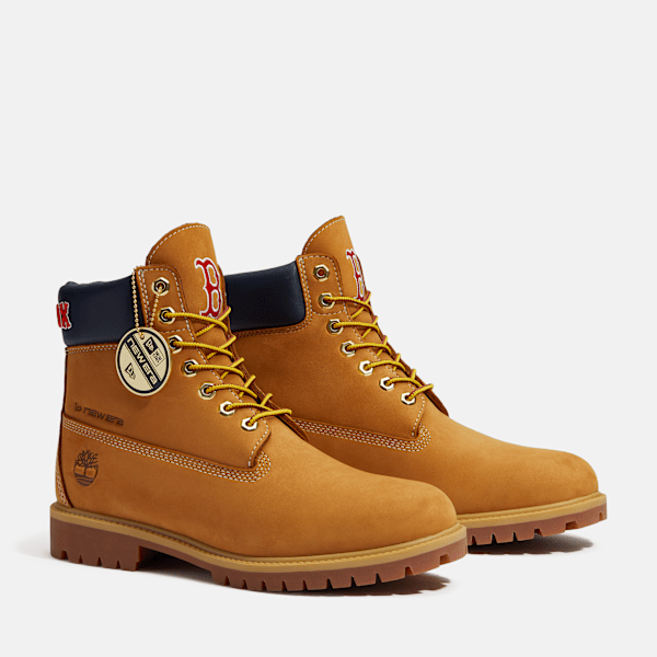 Men's Timberland® x New Era® Red Sox 6-Inch Waterproof Boot / Wheat Red Sox