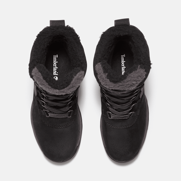 Women's White Ledge Tall Waterproof Snow Boot / Black Suede