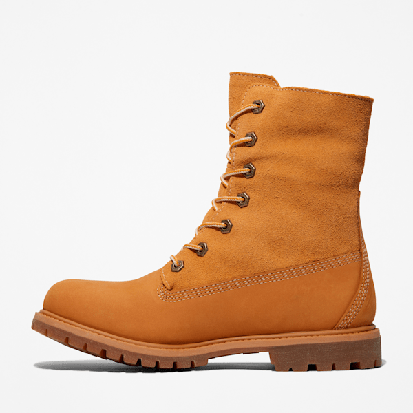 Women's Timberland® Warm-Lined Waterproof Roll-Top Boot / Wheat Nubuck