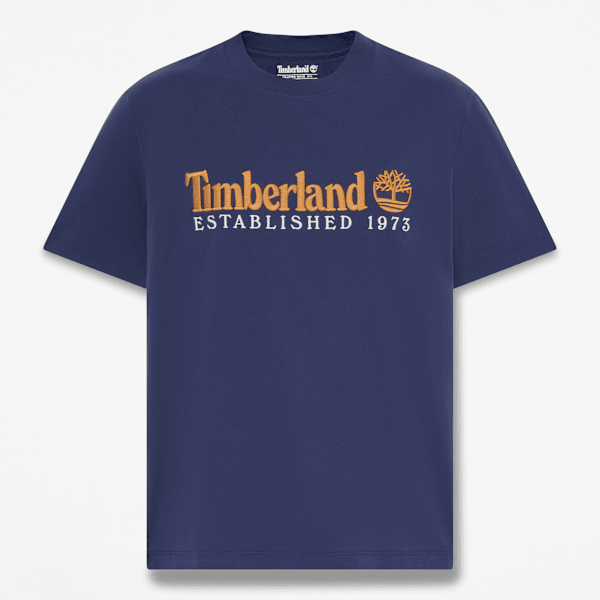 Men's Established 1973 Embroidered Short-Sleeve T-Shirt / Dark Navy