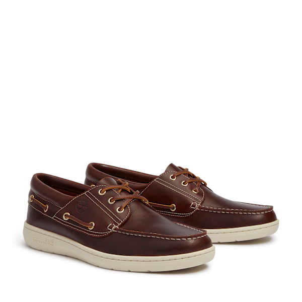 Men's Timberland® Portofino Pier Boat Shoe / Burgundy Full-Grain