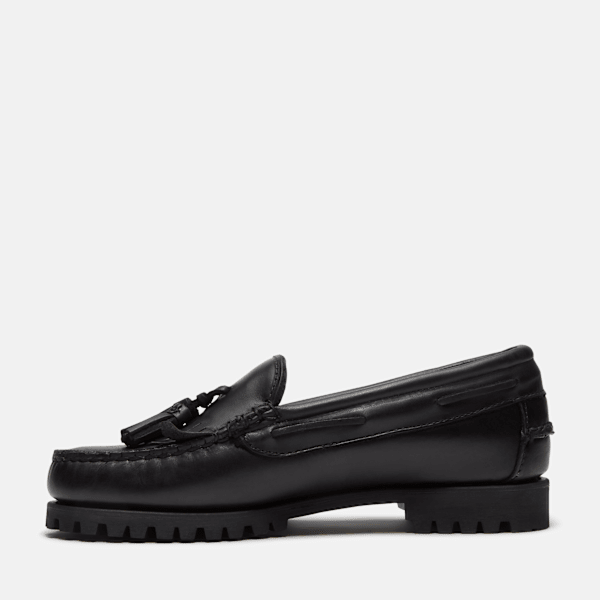 Women's Timberland® Authentic Kiltie Loafer / Black Full-Grain