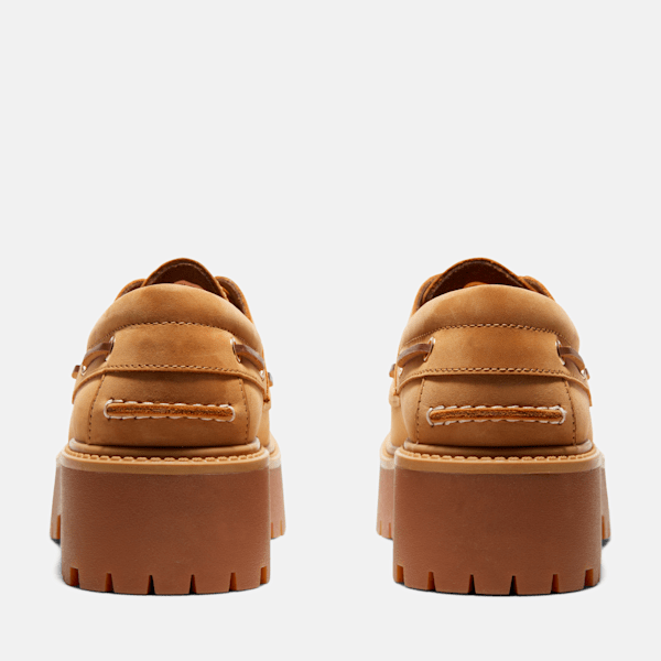 Women's Stone Street Platform Boat Shoe / Wheat