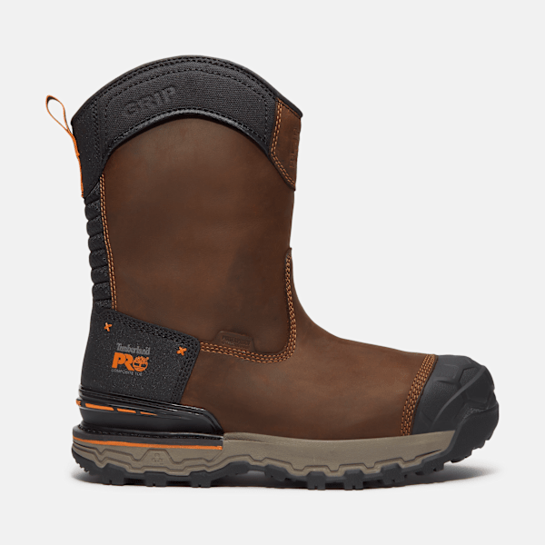 Men's Boondock Ultralight Pull-On Composite Waterproof Work Boot / Medium Brown Full-Grain
