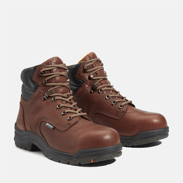 Women's TiTAN™ 6" Alloy Toe Waterproof Work Boot / Brown