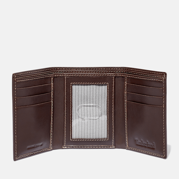 Men's Durham Leather Trifold Wallet / Brown