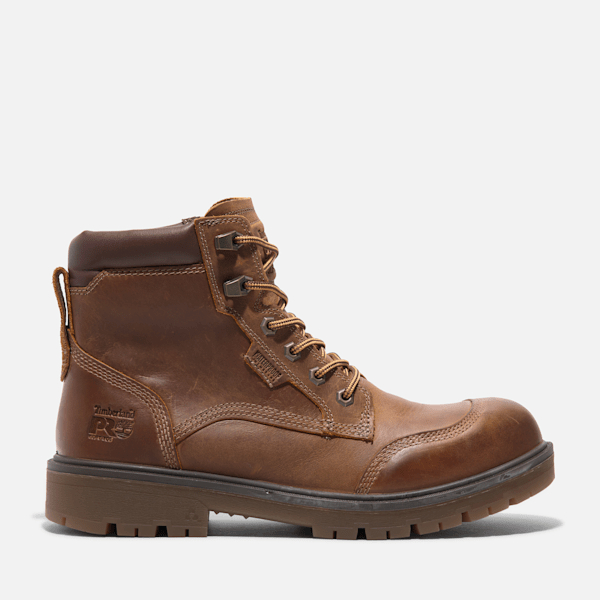 Men's Timberland PRO® Whitman 6" Soft Toe Work Boot / Medium Brown Full-Grain