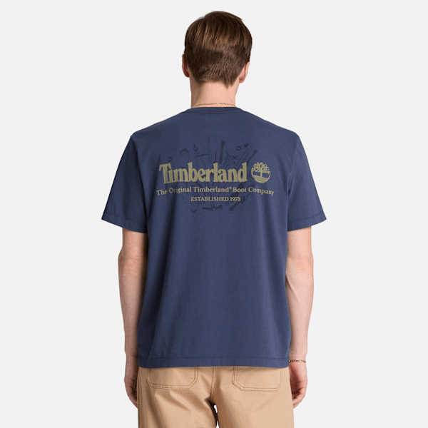 Men's Bootmakers Short-Sleeve Graphic T-Shirt / Mood Indigo