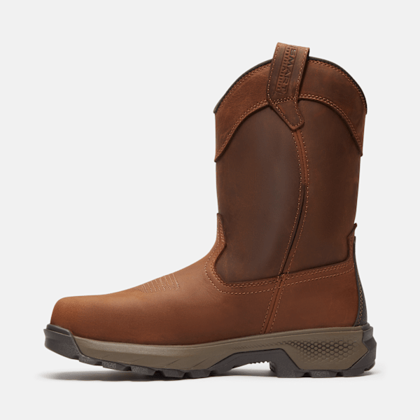 Men's Timberland PRO® TiTAN™ EV Pull-On Composite Toe Waterproof Work Boot / Brown