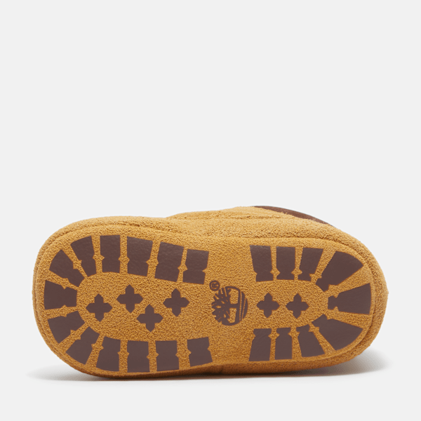 Infant Crib Bootie Mid Hook-and-Loop Boot / Wheat Suede