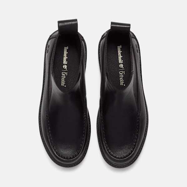 Women's Stone Street Platform Chelsea Boot / Black Full-Grain