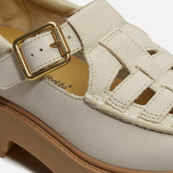 Women's Stone Street Platform Buckle Shoe / Light Beige Suede