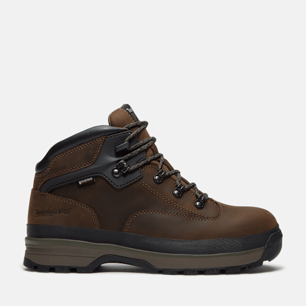 Men's Timberland PRO® Euro Hiker XT Alloy-Toe Waterproof Mid Boot / Brown Full-Grain