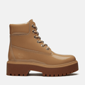 Women's Stone Street 6-Inch Waterproof Platform Boot / Beige Patent Leather