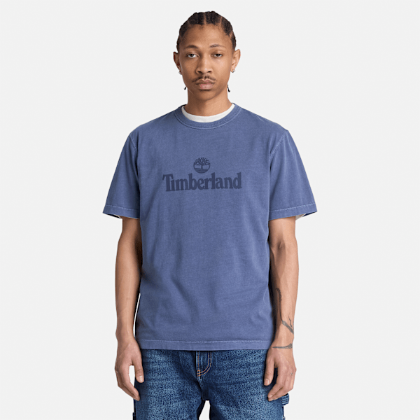 Men's South Cabot Garment Dye Short-Sleeve T-Shirt / Dark Navy Wash