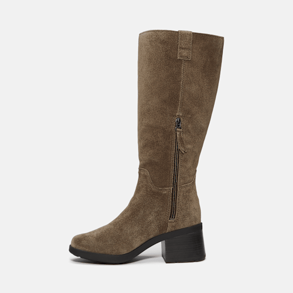 Women's Bellevaux Tall Side-Zip Boot / Dark Brown Suede