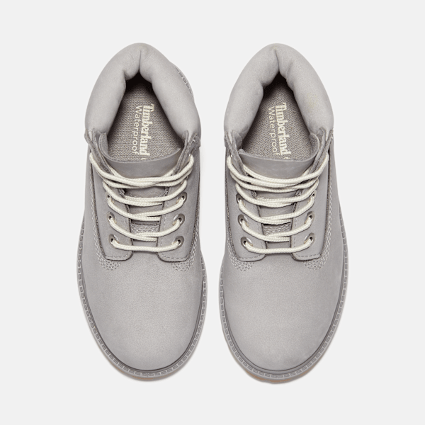 Junior Timberland® Premium 6-Inch Waterproof Boot / Medium Grey Nubuck