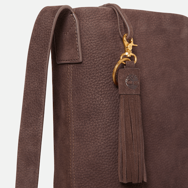Tassel Bag Charm with Key-Ring / Brown