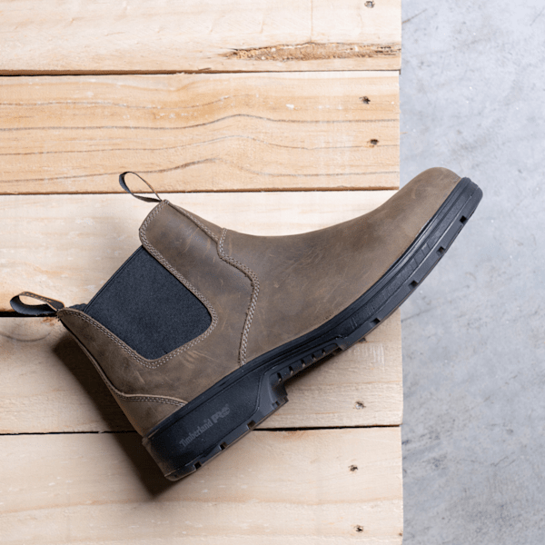 Men's Timberland PRO® Nashoba Soft-Toe Slip-On Work Boot / Brown