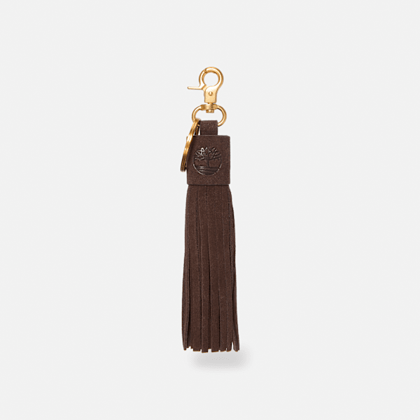 Tassel Bag Charm with Key-Ring / Brown
