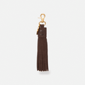 Tassel Bag Charm with Key-Ring / Brown