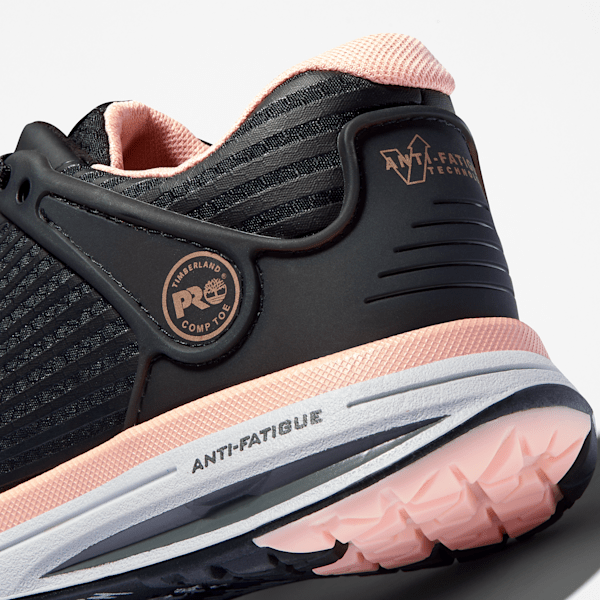 Women's Timberland PRO® Drivetrain Comp-Toe Work Sneaker / Black/Pink
