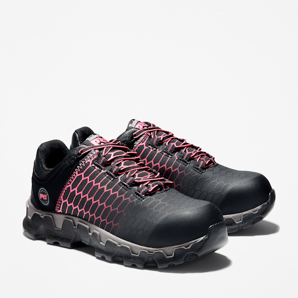 Women's Timberland PRO® Powertrain Sport Alloy Toe Work Sneaker / Black/Pink