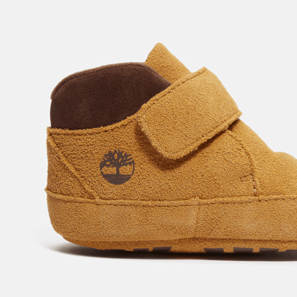 Infant Crib Bootie Mid Hook-and-Loop Boot / Wheat Suede