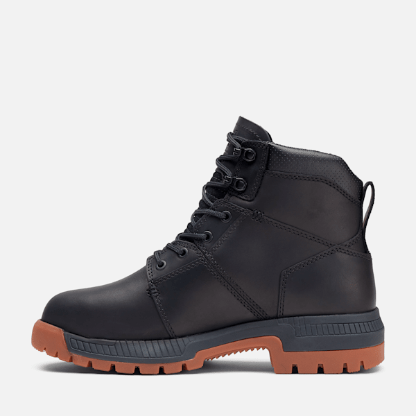Men's Timberland PRO® Montauk 6" Steel Toe Work Boot / Black Full-Grain/Tan