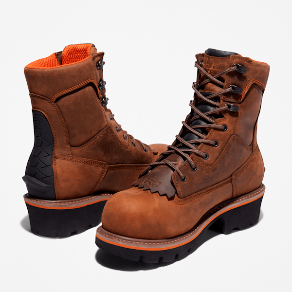Men's Evergreen Logger Composite Toe Waterproof Work Boot / Brown