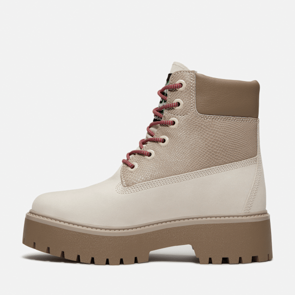 Women's Year of the Snake Stone Street 6-Inch Waterproof Platform Boot / White Nubuck