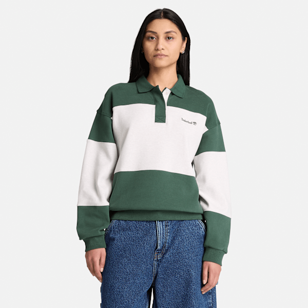 Women's Rugby Polo Sweatshirt / Sycamore/Light Oatmeal Heather