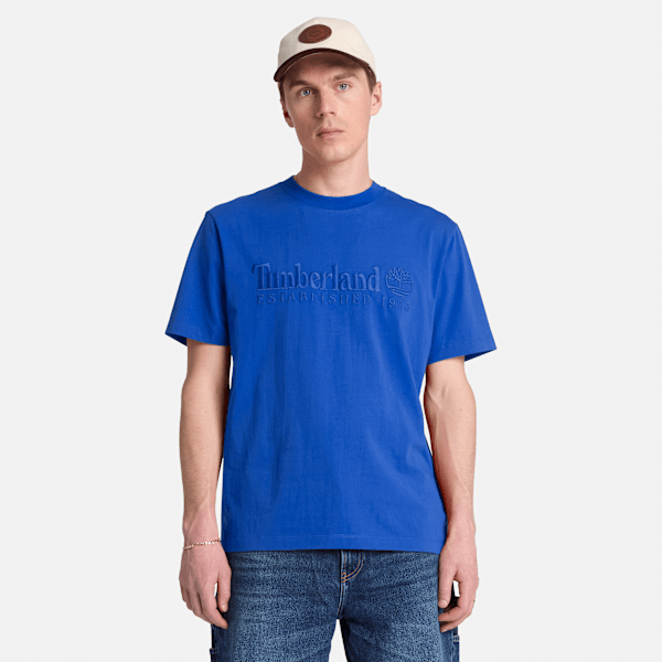 Men's Established 1973 Embroidered Short-Sleeve T-Shirt / Cobalt Blue