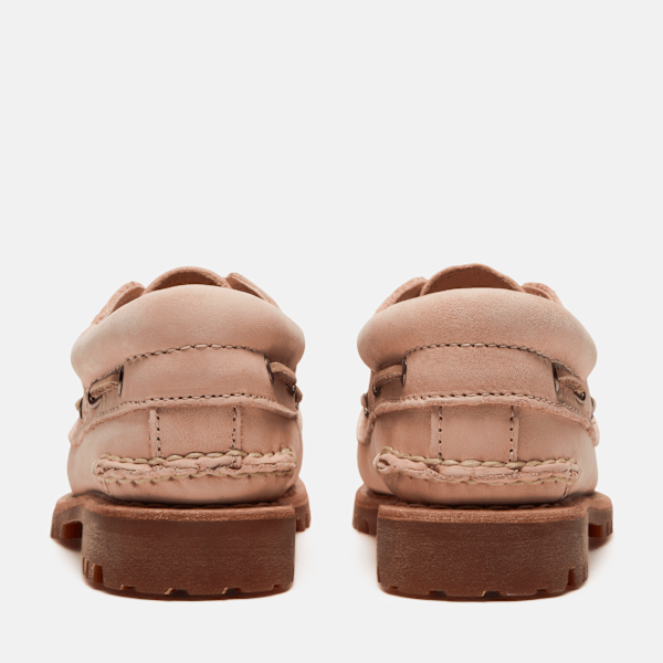 Women's Timberland® Authentic 3-Eye Boat Shoe / Light Pink Full-Grain