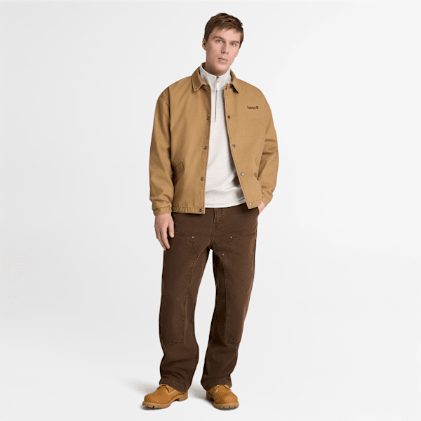 Men's Exeter River Embroidered Logo Quarter-Zip Sweatshirt / Light Oatmeal Heather