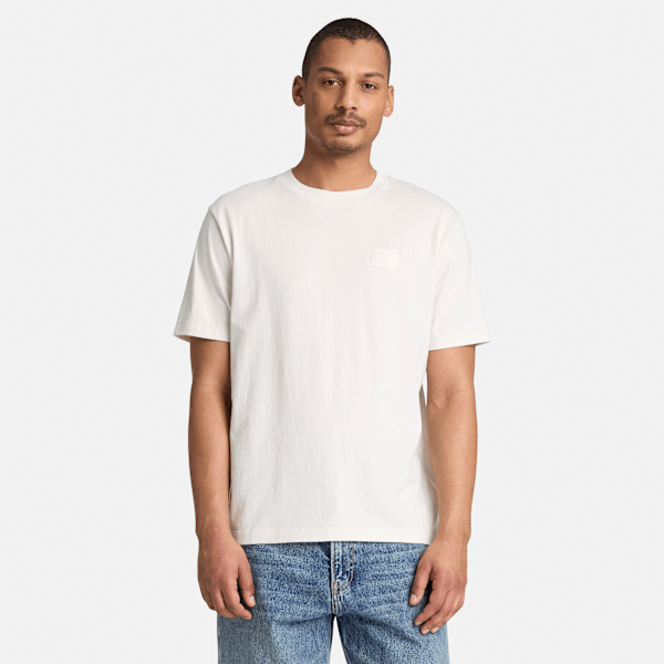 Men's Silicon Badge Short-Sleeve T-Shirt / Vintage White