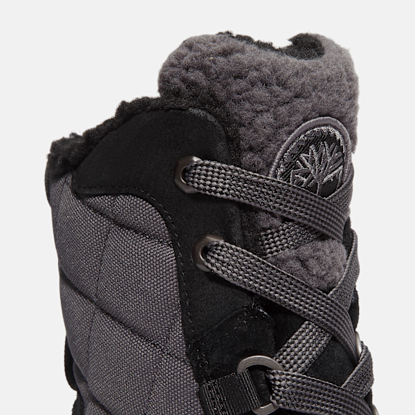 Women's White Ledge Tall Waterproof Snow Boot / Black Suede