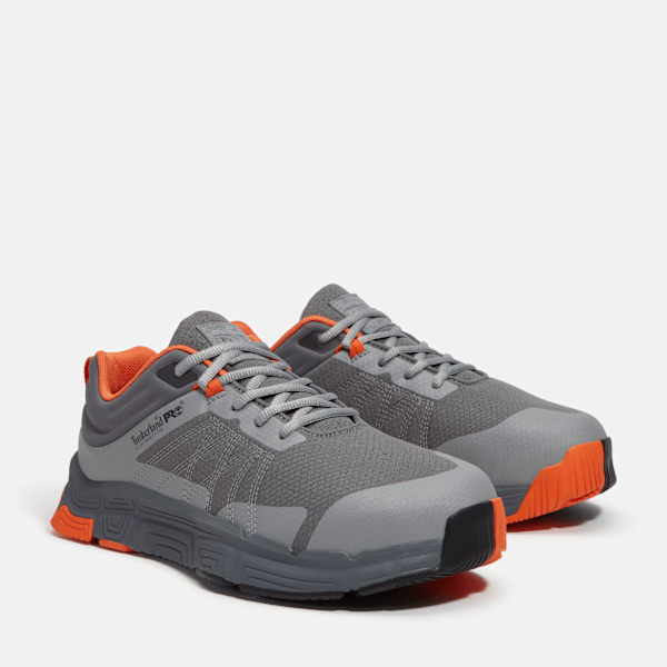 Men's XR-1 Dynamic Natural Fit Alloy Toe Work Sneaker / Grey Mesh/Orange